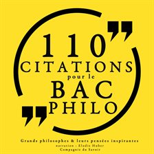 Cover image for 110 citations pour le bac philo