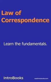 Law of Correspondence cover image