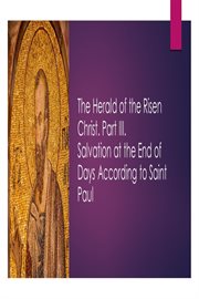The herald of the risen christ, part iii cover image