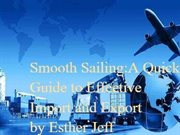 Smooth Sailing : A Quick Guide to Effective Cargo Import and Export cover image