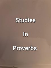 Studies in Proverbs cover image