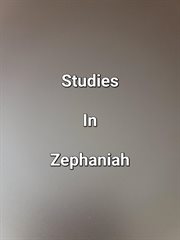 Studies in Zephaniah cover image