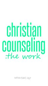 Christian counseling : the work cover image