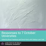 Responses to 7 October: Universities cover image