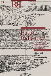 Future indicative. Literary Theory and Canadian Literature cover image