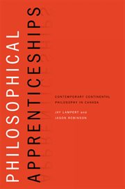 Philosophical apprenticeships. Contemporary Continental Philosophy in Canada cover image