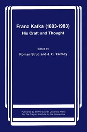 Franz Kafka (1883-1983) : his craft and thought cover image