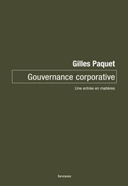 Gouvernance corporative : une entrée en matières cover image