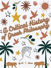 A critical history of Greek philosophy cover image
