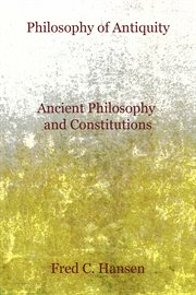 Ancient philosophy and constitutions cover image