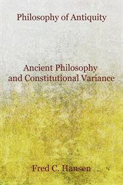 Ancient philosophy and constitutional variance cover image