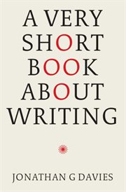 A very short book about writing cover image