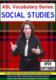 Asl vocabulary series: social studies cover image