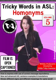 Tricky words in asl: homonyms, vol. 5 cover image
