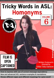 Tricky words in asl: homonyms, vol. 6 cover image