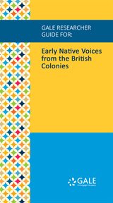 Early native voices from the british colonies cover image