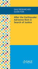 After the earthquake. Adrienne Rich in Search of Justice cover image