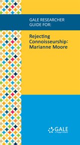 Rejecting connoisseurship. Marianne Moore cover image