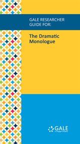 The dramatic monologue cover image