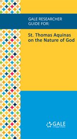 St. thomas aquinas on the nature of god cover image