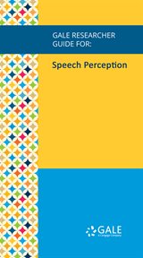 Speech perception cover image