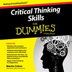 Critical thinking skills for dummies cover image