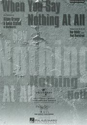 When you say nothing at all (sheet music) cover image