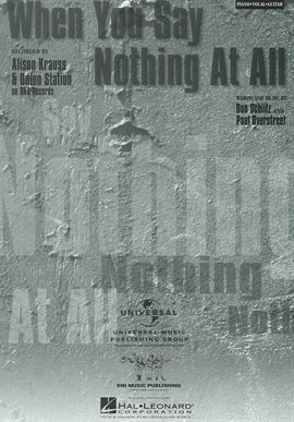 Cover image for When You Say Nothing at All (Sheet Music)