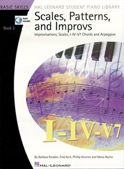 Scales, patterns and improvs - book 2 (music instruction). Improvisations, Scales, I-IV-V7 Chords and Arpeggios cover image