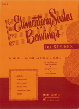 Cover image for Elementary Scales and Bowings - Viola (Music Instruction)