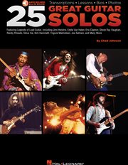 25 Great Guitar Solos Bk/CD Transcriptions Lessons Bios Photos cover image