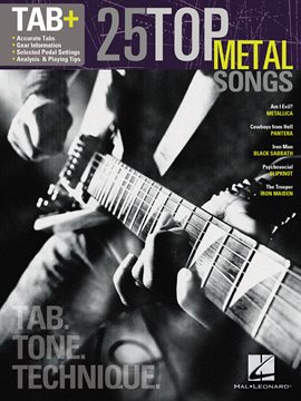 Cover image for 25 Top Metal Songs - Tab. Tone. Technique. (Songbook)