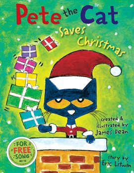 Pete The Cat Salva la Navidad, portada del libro