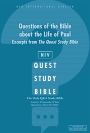 Niv, questions of the bible about the life of paul: excerpts from the quest study bible cover image