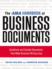 The AMA handbook of business documents : guidelines and sample documents that make business writing easy cover image