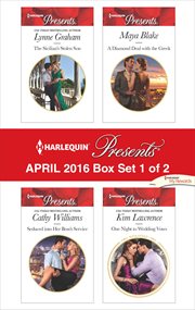 Harlequin presents april 2016, box set 1 of 2 : the Sicilian's Stolen Son\Seduced into Her Boss's Service\A Diamond Deal with the Greek\One Night to Wedding Vows cover image
