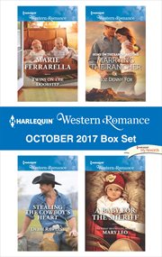 Harlequin western romance October 2017 box set : Twins on the doorstep ; Stealing the cowboy's heart ; Marrying the rancher ; A baby for the sheriff cover image