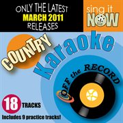 March 2011 country hits karaoke cover image