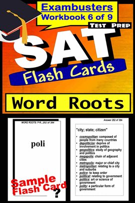 Cover image for SAT Test Prep Word Roots Review--Exambusters Flash Cards--Workbook 6 of 9