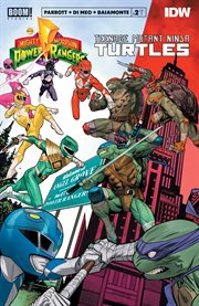 Mighty morphin power rangers/teenage mutant ninja turtles. Issue 2 cover image