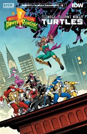 Mighty morphin power rangers/teenage mutant ninja turtles. Issue 4 cover image