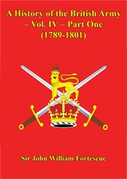 A history of the british army, volume iv cover image