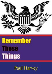 Remember these things cover image