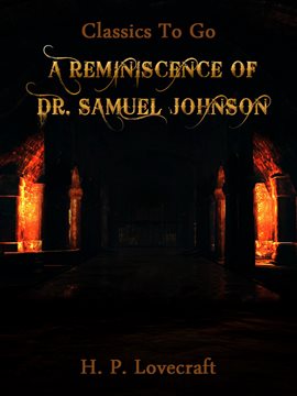 Cover image for A Reminiscence of Dr. Samuel Johnson