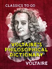 Voltaire's Philosophical dictionary cover image