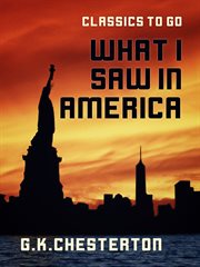 What I saw in America cover image