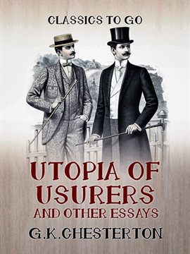 Cover image for Utopia of Usurers and Other Essays