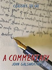 A commentary cover image