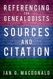 Referencing for Genealogists cover image