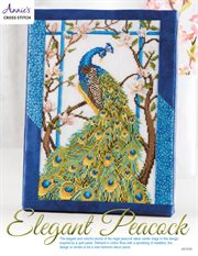Elegant peacock cross stitch pattern cover image